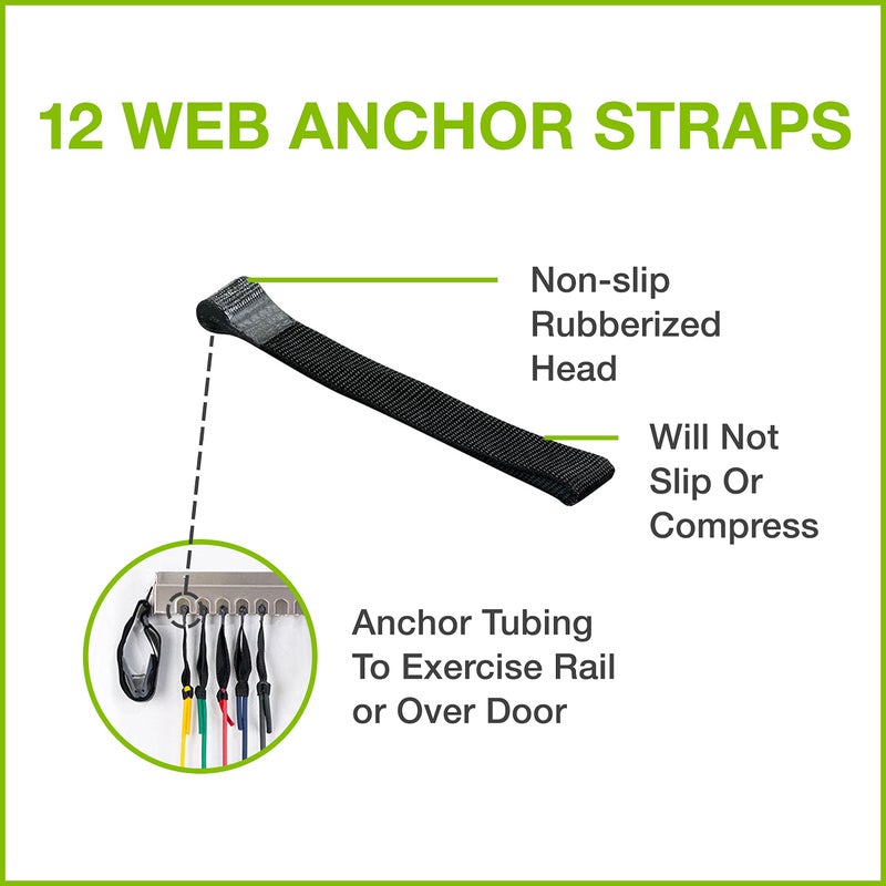 Web Slide-Standard Web Anchor Strap - 12 Pack - Physical Rehab Accessory for Clinic, Home, or Gym - Image 2